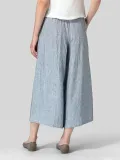 Casual Plus Size Solid Pants With Pockets