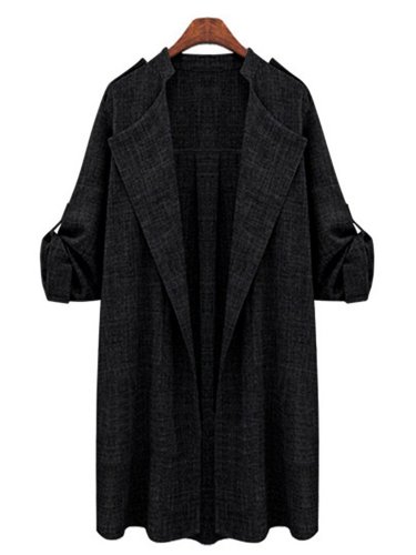 3/4 Sleeve Solid Gingham Printed Cardigans