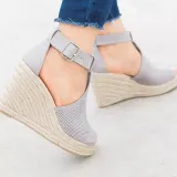 Adjustable Buckle Artificial Nubuck Shoes