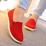 Women Corduroy Loafers Casual Comfort Slip On Shoes