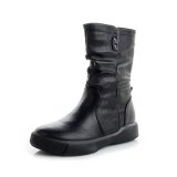 Women's Boots Round Toe Black Casual Boots