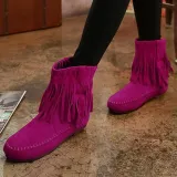 Women Tassel Booties  Casual Comfort Shoes