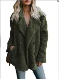 Women Sherpa Coat Fluffy Jacket Buttoned Teddy Bear Coats