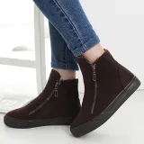 Womens Flat Heel Zipper Daily Snow Boots