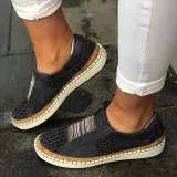 All Season Pu Flat Heel Sneakers