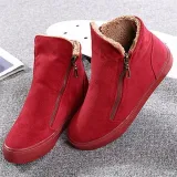 Womens Flat Heel Zipper Daily Snow Boots