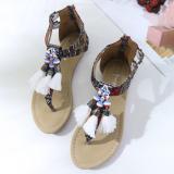 Women Casual Flat Heel Summer Tassel Boho Sandals