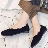 Women Flocking Flats Casual Comfort Slip On Shoes