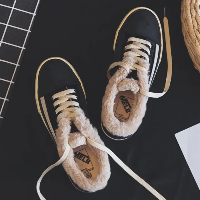 Women Casual Flocking Sneakers Athletic Shoes Artificial Suede Booties