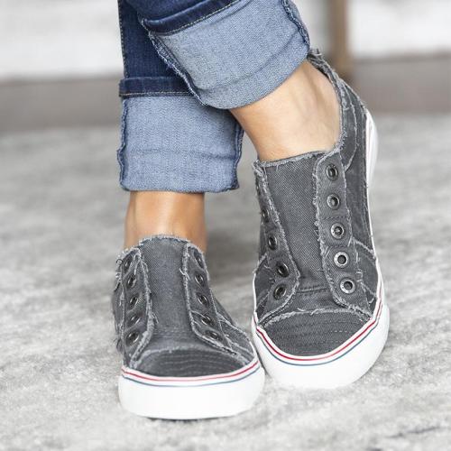 Women Canvas Casual Flats Shoes Vintage Sneaker Loafers