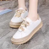 Women Flocking Sneakers Casual Comfort Lace Up Shoes