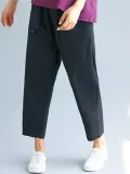 Plus Size Women Plain Casual Pants