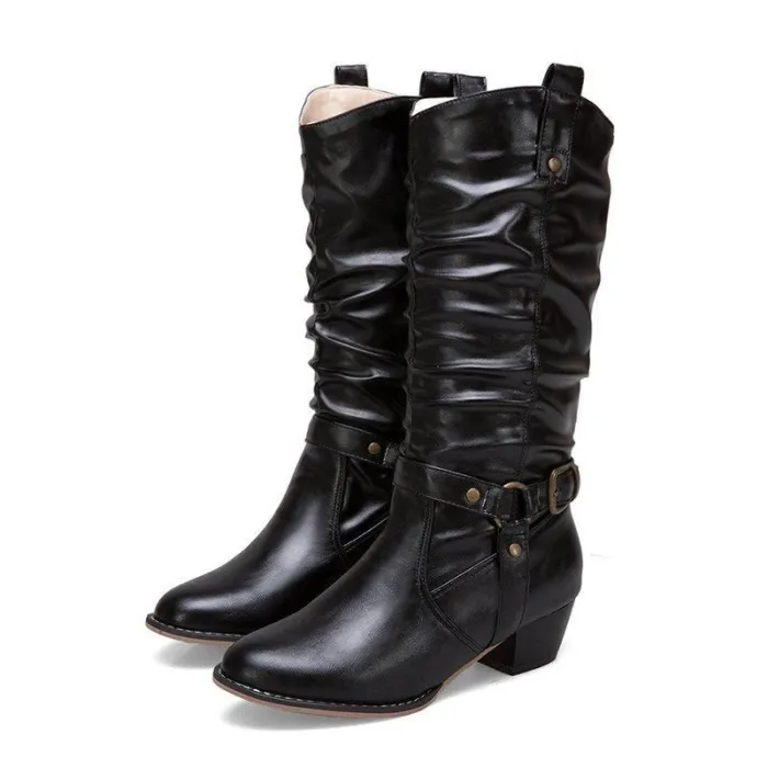 Women Vintage Booties Casual Plus Size Shoes