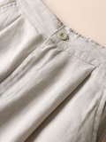 Plus Size Solid Casual Linen Loose Pants