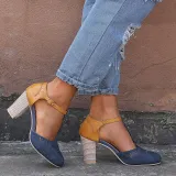 Summer Adjustable Buckle Chunky Heel Shoes