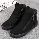 Womens Flat Heel Zipper Daily Snow Boots
