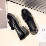 Women Daily Chunky Heel Tassel Synthetic Leather Loafers