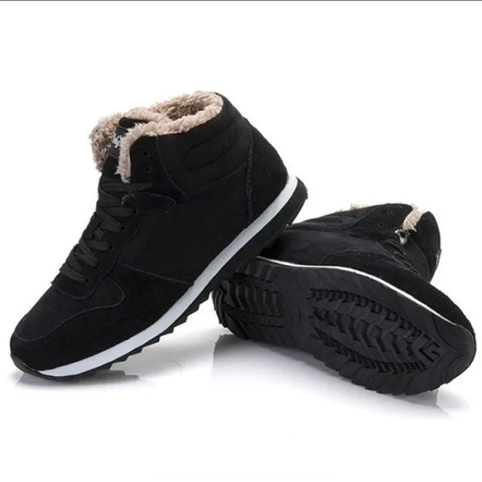 Women Keep Warm Plush Ankle Snow Work Boots Artificial Suede Booties