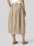 Solid Casual Linen Skirts