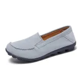 Women Nubuck Loafers Casual Slip On Plus Size Shoes