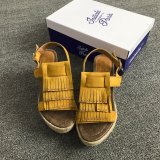 New Women Fashion Fringed Wedge Sandals Tassel Artificial Leather Summer Shoes