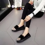 Women Cony Hair Winter Casual Platform Loafers