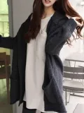 Knitted Casual Pockets Cardigan