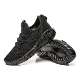Womens All Season Flat Heel Fly-Woven Fabric Lace-up Sneakers