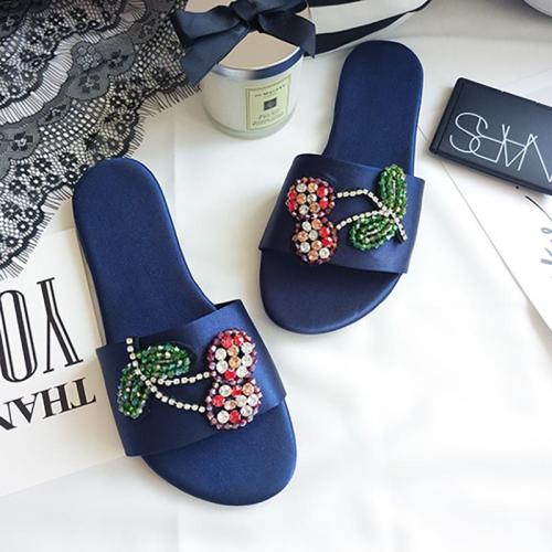 Women Shiny Single Strap Slippers Casual Peep Toe Shoes