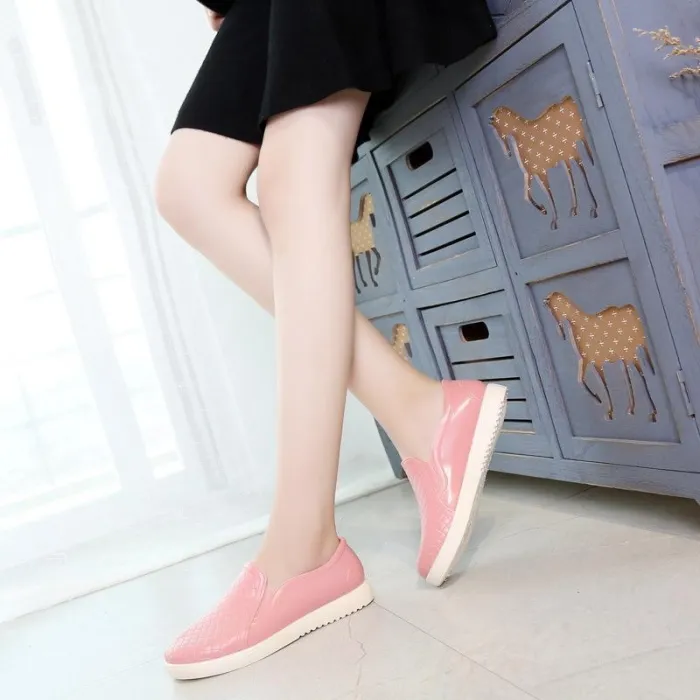 Comfy PVC Rain Shoes Slip-On Loafers