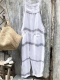 Casual Sleeveless Striped Jumpsuits