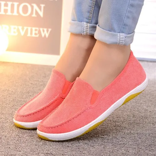 Women Corduroy Loafers Casual Comfort Slip On Shoes