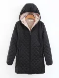 Warm Lined Zipper Pockets Hoodie Coats