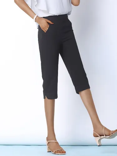 Plus Size Women Solid Loose Casual Pants
