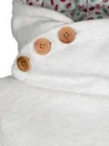 Long Sleeve Turtle Neck Buttoned Hoodies