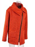 Women Warm Solid Casual Plain Lapel Coat
