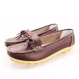 Women PU Flats Casual Slip On Plus Size Shoes