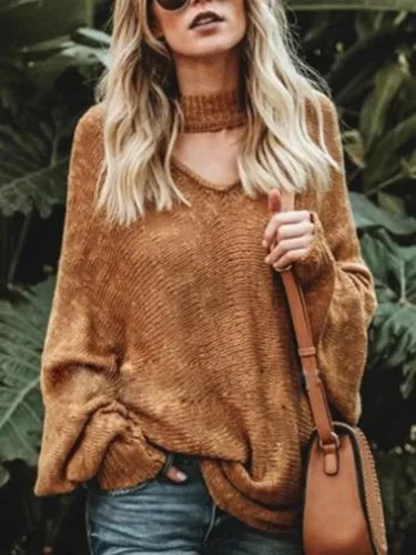 Strap loose large size sweater