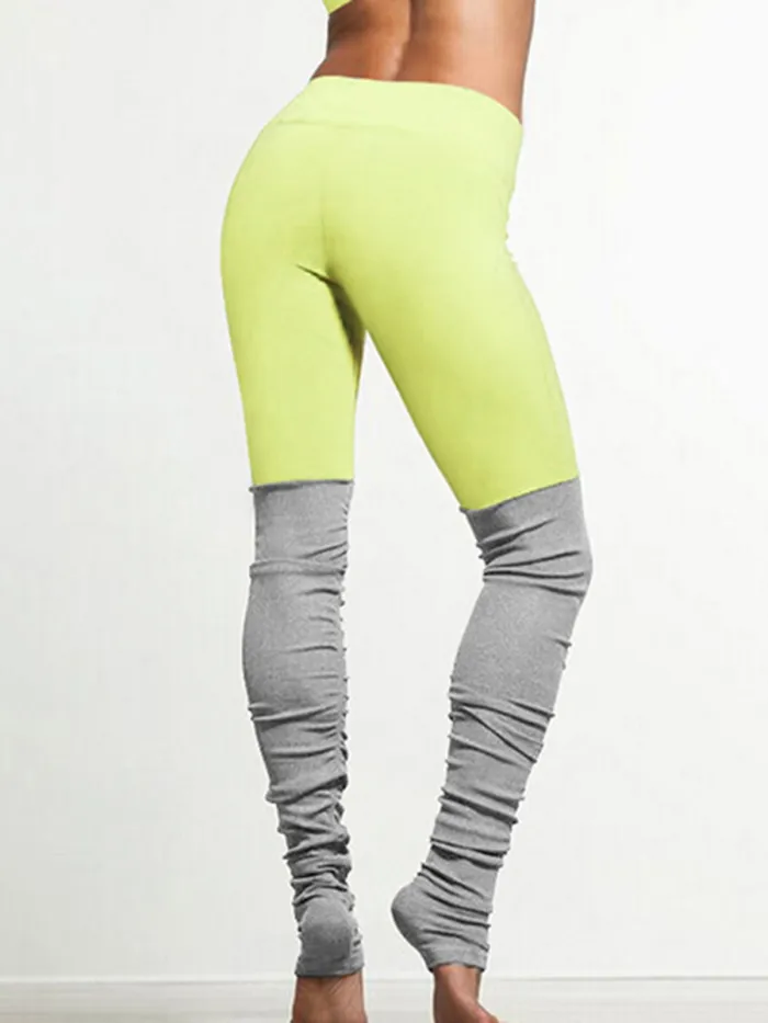 Multi Color Sports Breathable Paneled Thread Legging