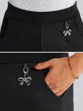 Plus Size Women Plain Casual Pants