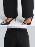 Plus Size Women Plain Casual Pants