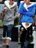 Women Pockets Casual Solid Hoodie Coats Jacket