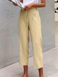 Plus Size Women Plain Casual Pants