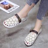 Women Hollow Out Loafers Flower Flat Adjustable Buckle Shoes