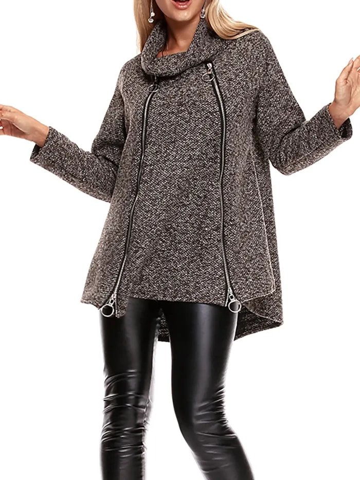 Casual Zipper Hoodies & Sweatshirt