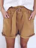Plus Size Casual Solid Pockets Pants