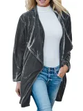 Long Sleeve Solid Casual Velvet Cardigans