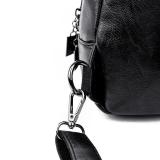 2 in 1 Women Leather Backpack+Crossbody Sling Shoulder Bag