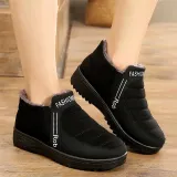 Fleece-lined Gore Snow Boots Women Slip-On Ankle Shoes