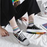 Korean Version Of Rainbow Canvas Shoes